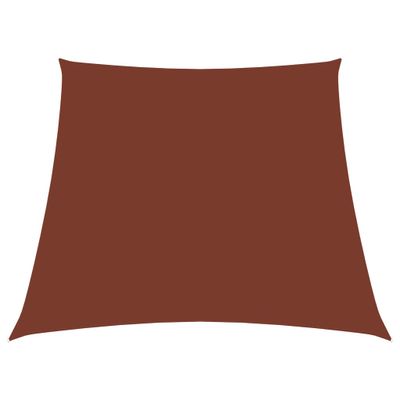 vidaXL Tieniaca plachta, oxford, lichobežníková 3/4x3m, tehlovočervená