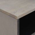 vidaXL Nočný stolík Sivá 50 x 33 x 62 cm Masívne mango drevo