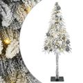 vidaXL Vianočný stromček s 150 LED-i Biela 120 cm PE a oceľ