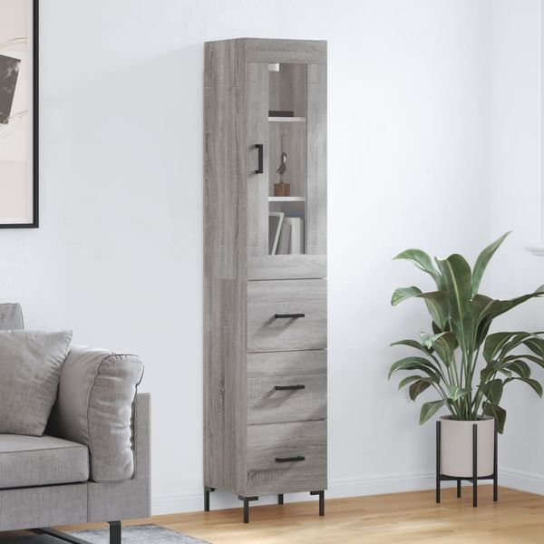 vidaXL Vysoká skrinka dub sonoma 34,5x34x180 cm spracované drevo