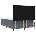 vidaXL LED box s pružinami Tmavo šedá 140 x 190 cm Zamat