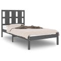 vidaXL Posteľný rám, sivý drevený masív 75x190 cm malé jednolôžko