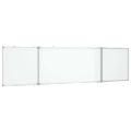 vidaXL Magnetická biela tabuľa skladacia 200x50x1,7 cm hliník
