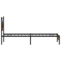 vidaXL Posteľný rám bez matraca dymový dub 80x200 cm kompozitné drevo