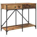 vidaXL Konzolový stôl Staré drevo 100 x 39 x 78,5 cm Kompozitné drevo