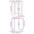 vidaXL Highboard 2 ks Staré drevo 69,5 x 34 x 180 cm Kompozitné drevo