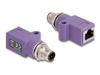 M12 Adapter D-coded 4 pin male to RJ45 j