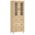 vidaXL Vysoká skrinka dub sonoma 69,5x34x180 cm spracované drevo