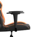 vidaXL Masážna herná stolička čierna a oranžová umelá koža