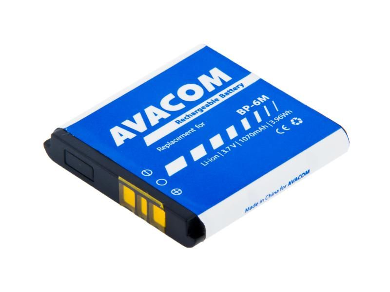 Batéria AVACOM GSNO-BP6M-S1070 do mobilu Nokia 6233, 9300, N73 Li-Ion 3,7 V 1070mAh (náhrada BP-6M)