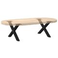vidaXL Nohy konferenčného stolíka v tvare X, 2 ks, čierne, 60 x (30-31) cm, oceľové