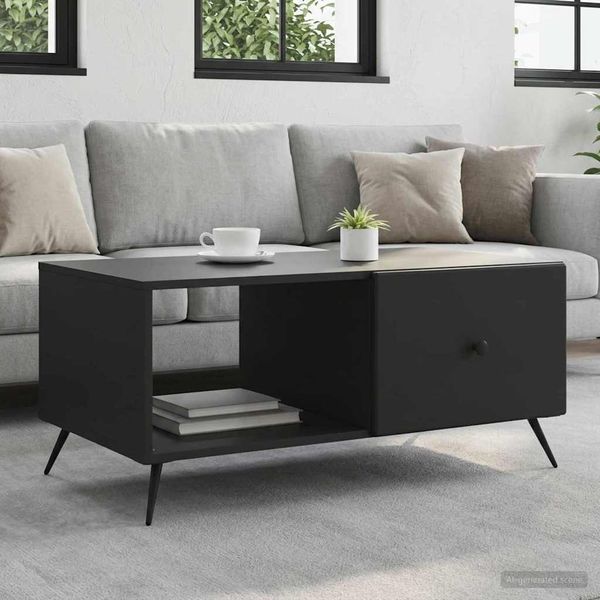 vidaXL Konferenčný stolík Čierna 90 x 50 x 40 cm Kompozitné drevo