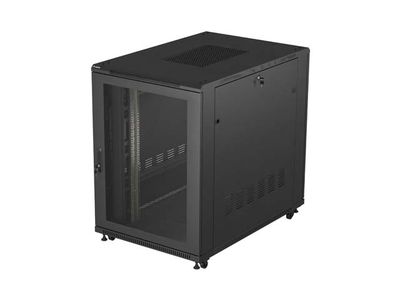 19'' Voľne stojúca racková skriňa 22U 800X1200 čierne perforované dvere lanberg (ploché balenie)