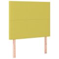 vidaXL Čelo postele s LED zelené 80x5x118/128 cm látka