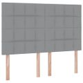 vidaXL LED úložná posteľ s matracom Svetlosivá 140 x 200 cm Látka
