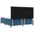 vidaXL Posteľ s pružinovým rámom Tmavo modrá 200 x 180 cm Zamat