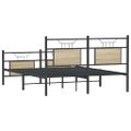 vidaXL Posteľný rám bez matraca dub sonoma 140x190 cm kompozitné drevo