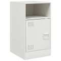 vidaXL Nočné stolíky 2 ks biele 34,5x39x62 cm oceľ