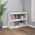 vidaXL Knižnica/deliaca stena biela 100x30x71,5 cm borovica