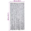 vidaXL Záves proti hmyzu, bielo sivý 100x200 cm, ženilka