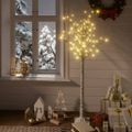 vidaXL Vianočný stromček/vŕba 156 LED 1,5 m, teplá biela, dovnútra/von