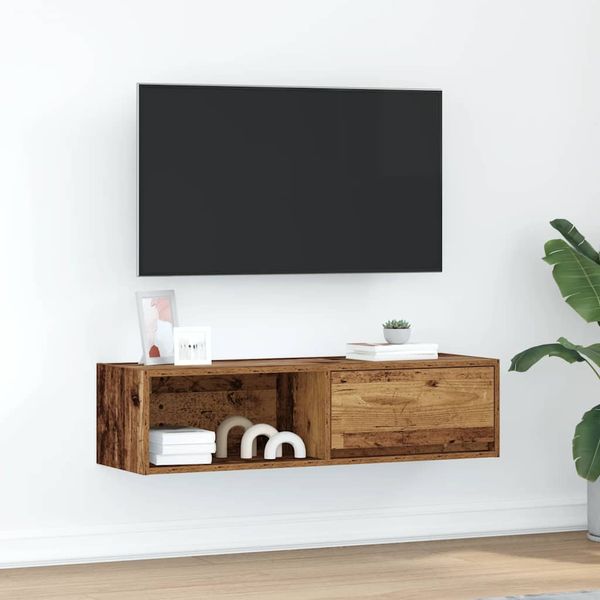 vidaXL TV skrinka Old Wood 100x31x25,5 cm Engineered Wood