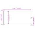 vidaXL Zaťahovacia bočná markíza na terasu 120x300 cm, červená