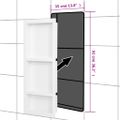 vidaXL Sprchový výklenok s 3 priehradkami lesklý biely 41x99x9 cm