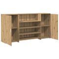 vidaXL Recepčný stôl dub artisan 200x50x103,5 cm kompozitné drevo
