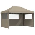 vidaXL Párty stan 279 x 410 x 315 cm Sivohnedá Oxfordská látka