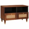 vidaXL TV skrinka Hnedá 70 x 33,5 x 46 cm Masívne mango drevo