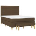 vidaXL Boxspring posteľ s matracom tmavohnedá 140x200 cm látka