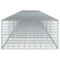 vidaXL Gabiónový kôš s krytom 700x100x50 cm pozinkované železo