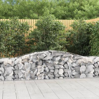 vidaXL Oblúkový gabionový kôš 5 ks 400x50x60/80 cm pozinkované železo