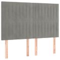 vidaXL Posteľný rám boxsping s matracom bledosivý 140x200 cm zamat