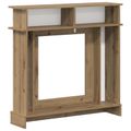 vidaXL Rám krbu Dub artisan 102 x 26 x 100 cm Kompozitné drevo