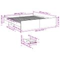 vidaXL Posteľný rám so zásuvkami hnedý dub 200x200 cm kompozitné drevo