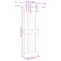 vidaXL Posuvné dvere NARVIK Prírodná a čierna 80 x 210 cm (152,5 cm)