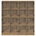 vidaXL Highboard 2 ks Remeselný dub 68 x 37 x 142 cm Kompozitné drevo