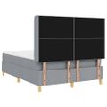 vidaXL Posteľ s pružinovým rámom Svetlosivá 160 x 200 cm látka