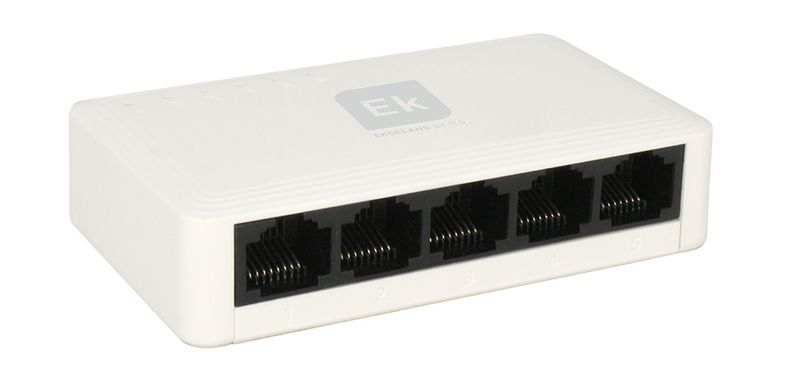 ITS SW5 BP - Switch Ethernet 5 portov, 10/100/1000 Mbps, plastové prevedenie