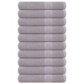vidaXL Saunové osušky FROGN 10 ks sivé 80x200 cm 360 g/m²