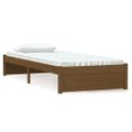 vidaXL Posteľný rám medový drevený masív 75x190cm malé jednolôžko
