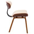 vidaXL Jedálenské stoličky 6 ks krémové ohýbané drevo a umelá koža