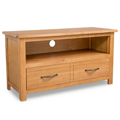 vidaXL TV skrinka 90x35x48 cm, dubový masív
