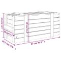vidaXL Úložný box sivý 91x40,5x42 cm masívna borovica