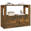 vidaXL Komoda dymový dub 80x30x60 cm spracované drevo
