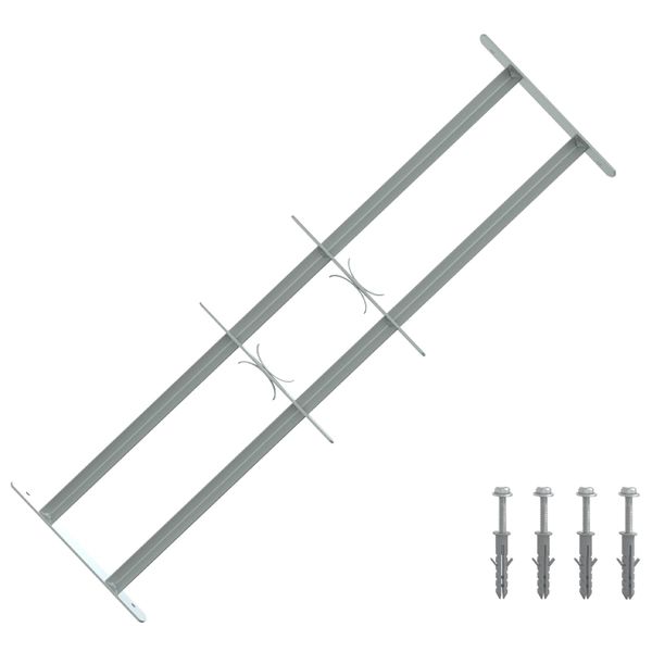 vidaXL Bezpečnostná mreža na okná s 2 priečkami 3 pcs 630-1140 mm