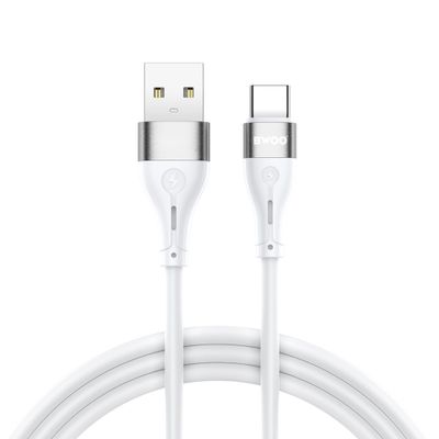 BWOO kábel USB - USB-C 1 m 3A minimalistický silikónový biely X280C