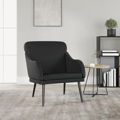 vidaXL Kreslo čierne 63x76x80 cm umelá koža